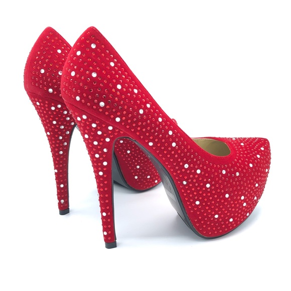 Red High Heels Size 8 - Red - Picture 5 of 10